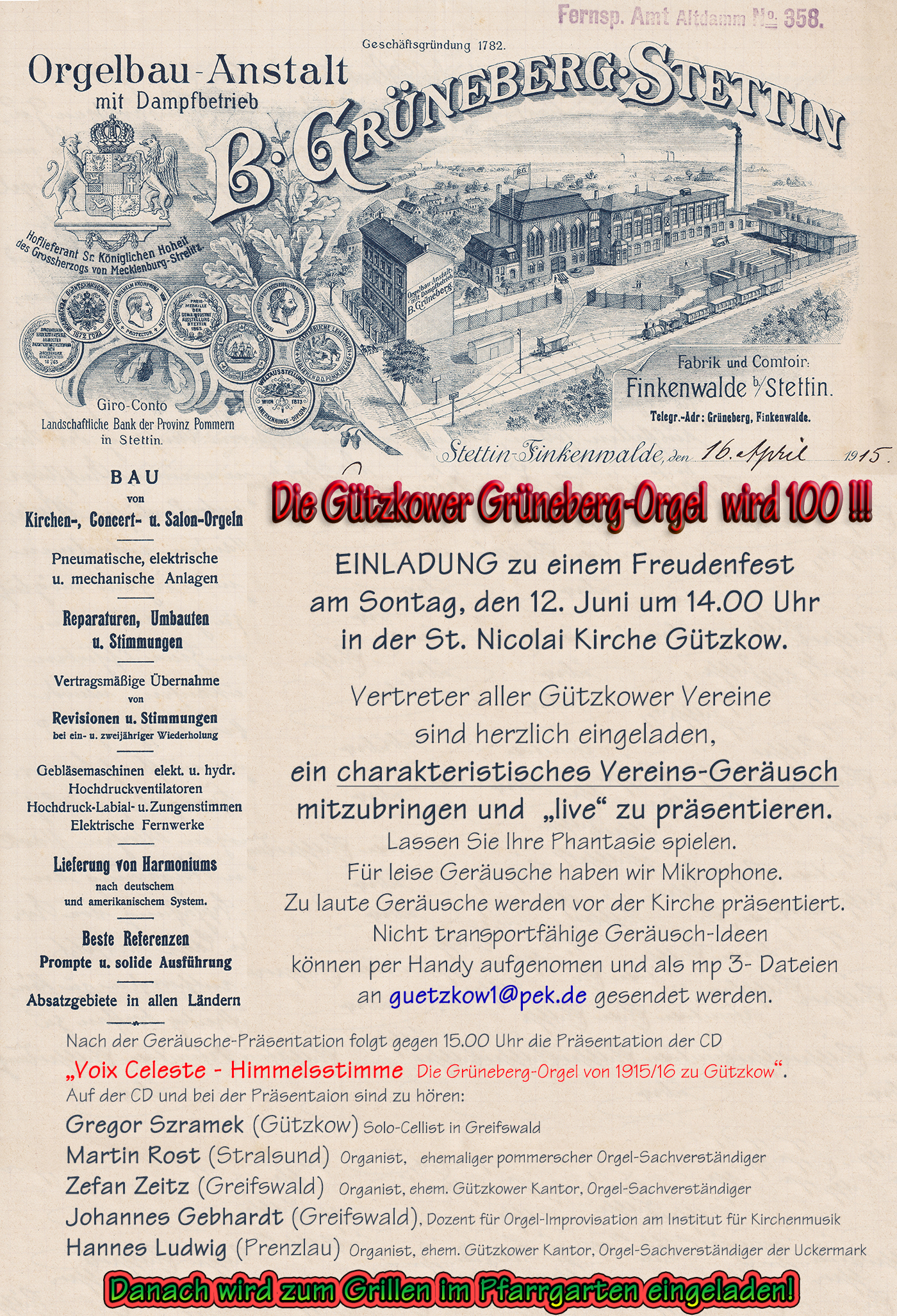 Auftrag 1915 Einladung Geräuschpräsentation kl